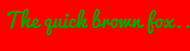 Image with Font Color 07A900 and Background Color FF0000